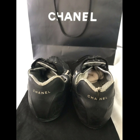 Chanel Women Shoes Sport Sneakers Leather Logo 39 - Picture 4 of 9